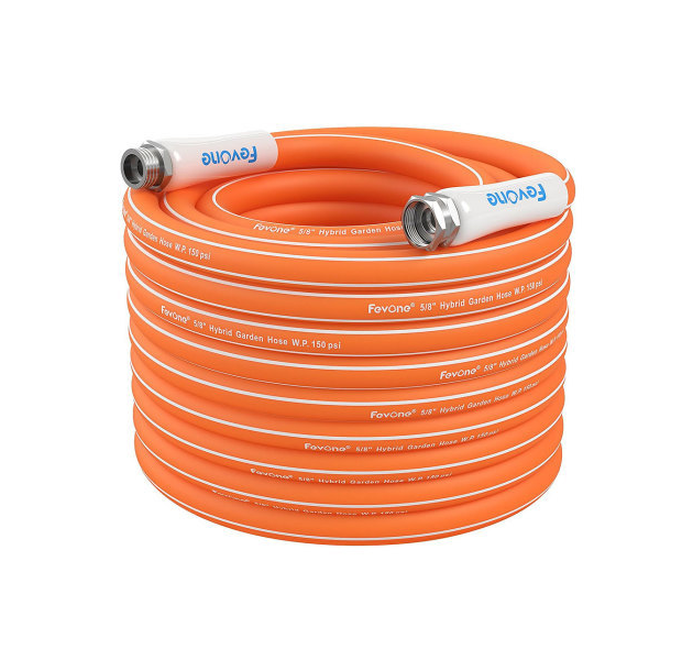 100 ft Orange Garden Hose Heavy Duty Water Hose 5/8