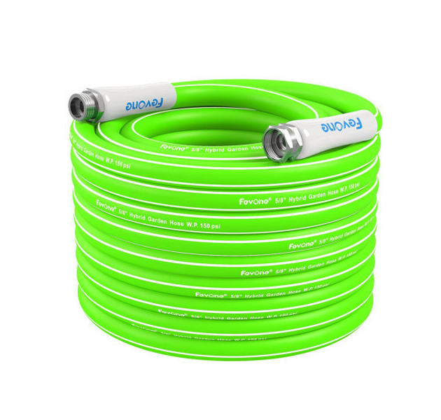 100 ft Green Garden Hose Heavy Duty Water Hose - 5/8