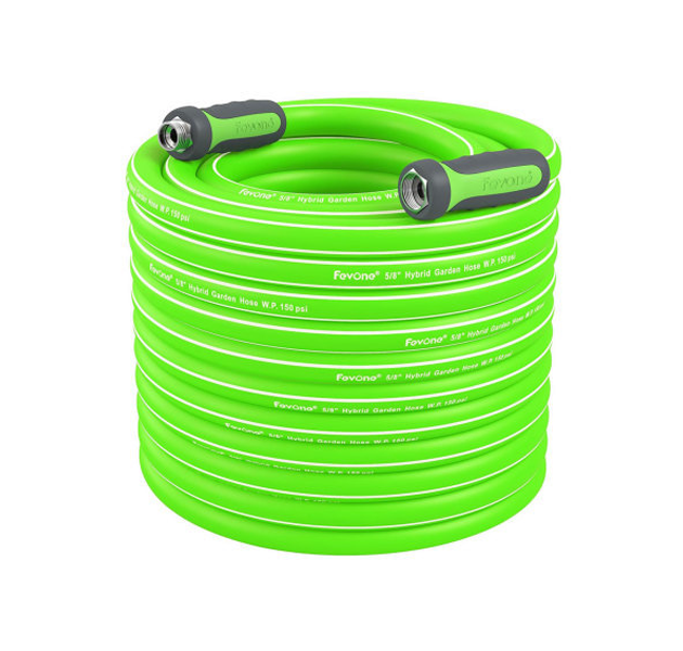 Fevone 105 ft Garden Hose, Lightweight and Flexible, Heavy Duty Water Hose, Hybrid Polymer, Kink Resistance, 3/4