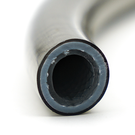 black shower head and hose
