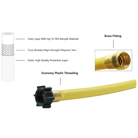 brass hand held shower head with hose
