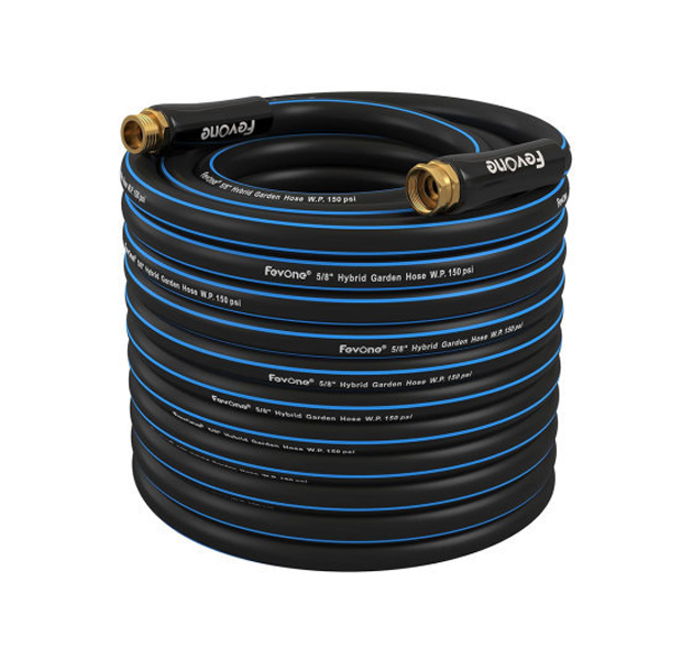 100 ft Heavy Duty Garden Hose 3/4 GHT Solid Brass Fittings