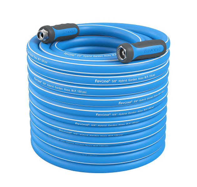 Fevone 105 ft Garden Hose, Lightweight and Flexible, Heavy Duty Water Hose, Hybrid Polymer, Kink Resistance, 3/4