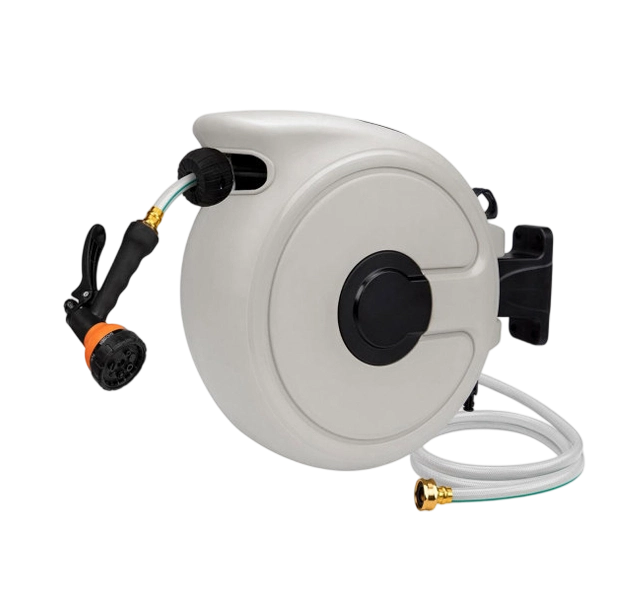 FEVONE 100 FT x 1/2' Retractable Garden Hose Reel